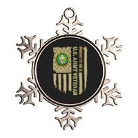 Proud Army Veteran Metallic Star Ornament