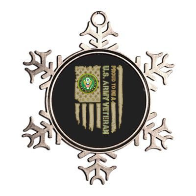 Proud Army Veteran Metallic Star Ornament