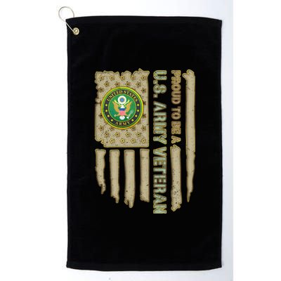 Proud Army Veteran Platinum Collection Golf Towel