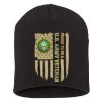 Proud Army Veteran Short Acrylic Beanie