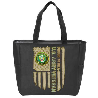 Proud Army Veteran Zip Tote Bag