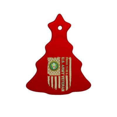 Proud Army Veteran Ceramic Tree Ornament