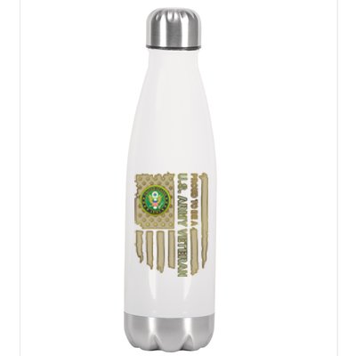 Proud Army Veteran Stainless Steel Insulated Water Bottle