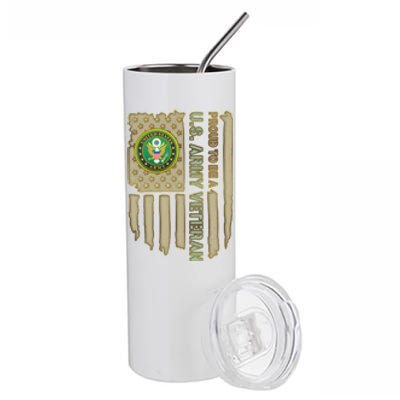 Proud Army Veteran Stainless Steel Tumbler