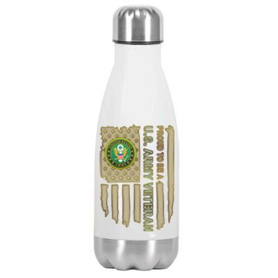 Proud Army Veteran Stainless Steel Insulated Water Bottle