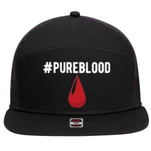 Pureblood Anti Vaccine 7 Panel Mesh Trucker Snapback Hat