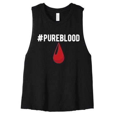 Pureblood Anti Vaccine Women's Racerback Cropped Tank