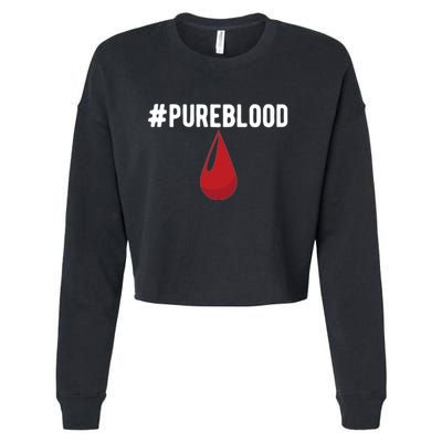 Pureblood Anti Vaccine Cropped Pullover Crew