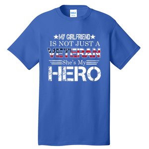 Proud Army Veteran Support My Friend Us Veteran My Hero Cool Gift Tall T-Shirt