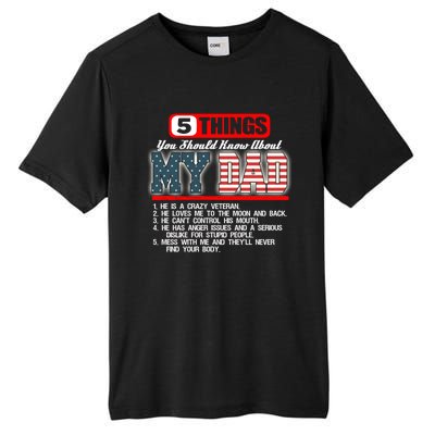 Proud American Veteran Dad Cute Gift Military Dad Gift Tall Fusion ChromaSoft Performance T-Shirt