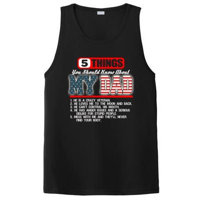 Proud American Veteran Dad Cute Gift Military Dad Gift PosiCharge Competitor Tank