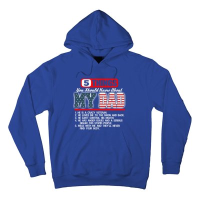 Proud American Veteran Dad Cute Gift Military Dad Gift Hoodie