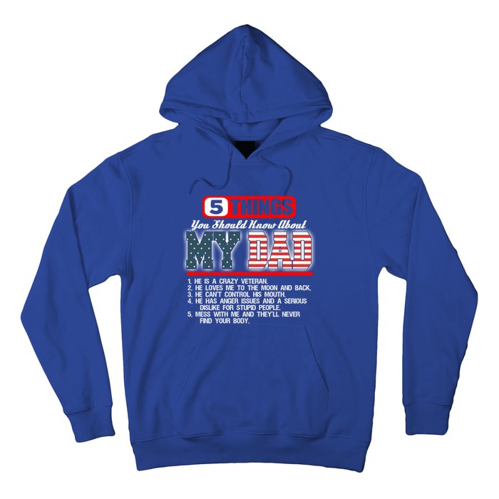 Proud American Veteran Dad Cute Gift Military Dad Gift Hoodie