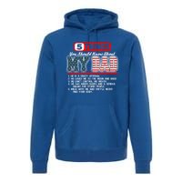 Proud American Veteran Dad Cute Gift Military Dad Gift Premium Hoodie