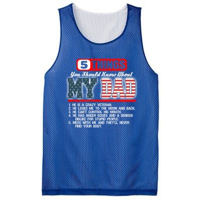 Proud American Veteran Dad Cute Gift Military Dad Gift Mesh Reversible Basketball Jersey Tank