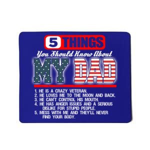 Proud American Veteran Dad Cute Gift Military Dad Gift Mousepad