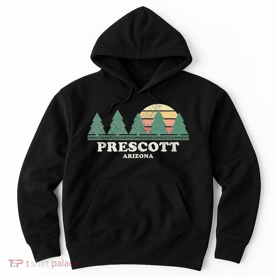 Prescott Az Vintage Throwback Retro 70s Design Hoodie