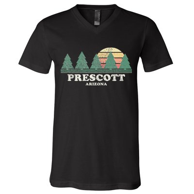 Prescott Az Vintage Throwback Retro 70s Design V-Neck T-Shirt