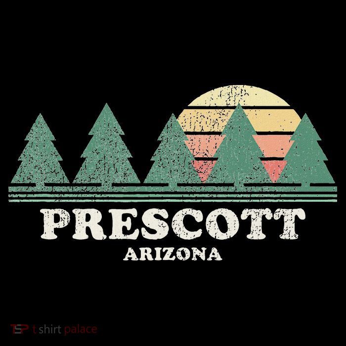 Prescott Az Vintage Throwback Retro 70s Design Button