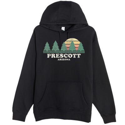 Prescott Az Vintage Throwback Retro 70s Design Premium Pullover Hoodie