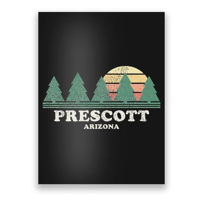 Prescott Az Vintage Throwback Retro 70s Design Poster