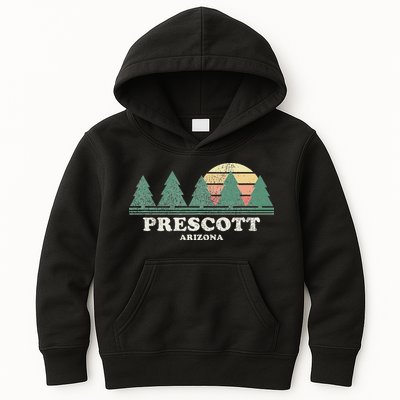 Prescott Az Vintage Throwback Retro 70s Design Kids Hoodie