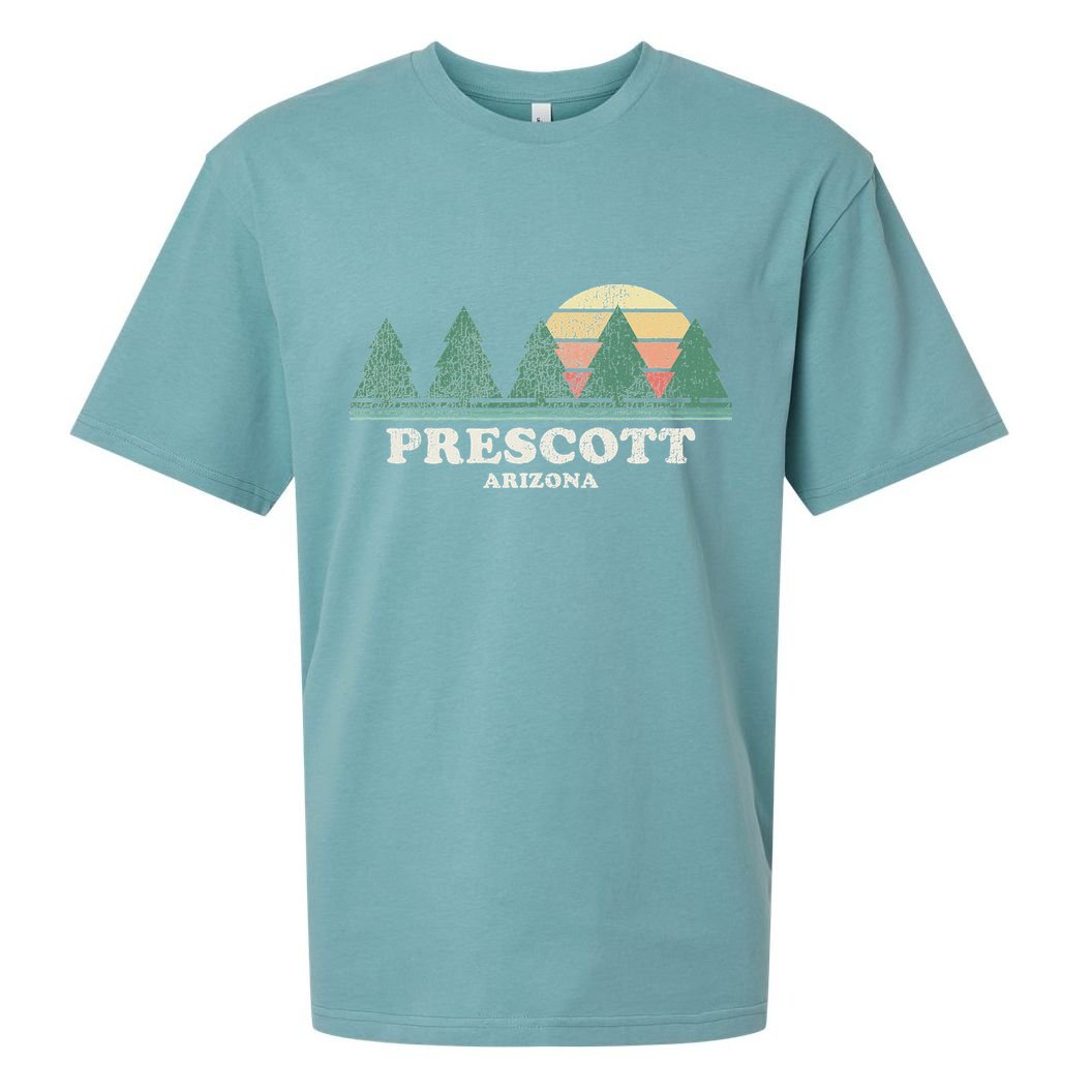 Prescott Az Vintage Throwback Retro 70s Design Sueded Cloud Jersey T-Shirt