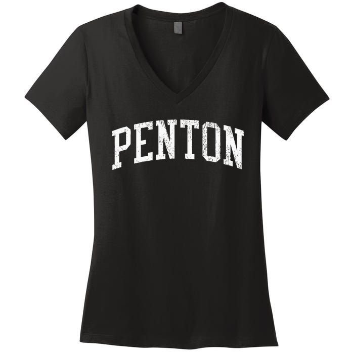 Penton AL Vintage Athletic Sports JS02 Women's V-Neck T-Shirt