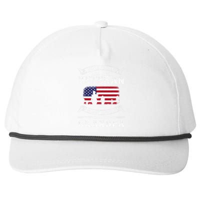 Proud Army Veteran Grandpa Fathers Day Gifts Snapback Five-Panel Rope Hat