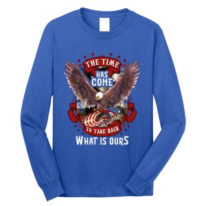 Proud American Vet Take Our Country Back Usa Flag Freedom Gift Long Sleeve Shirt