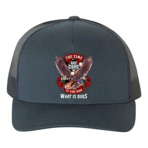 Proud American Vet Take Our Country Back Usa Flag Freedom Gift Yupoong Adult 5-Panel Trucker Hat