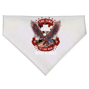 Proud American Vet Take Our Country Back Usa Flag Freedom Gift USA-Made Doggie Bandana