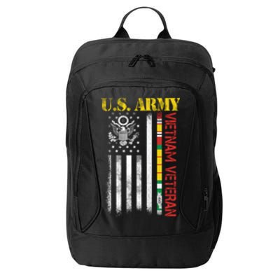 Proud Army Vietnam Veteran American Flag City Backpack