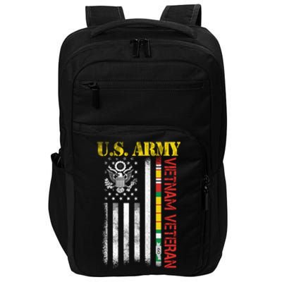 Proud Army Vietnam Veteran American Flag Impact Tech Backpack