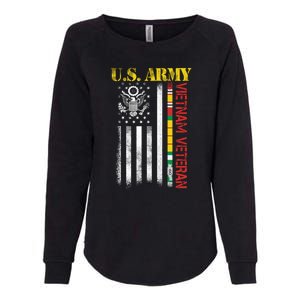 Proud Army Vietnam Veteran American Flag Womens California Wash Sweatshirt