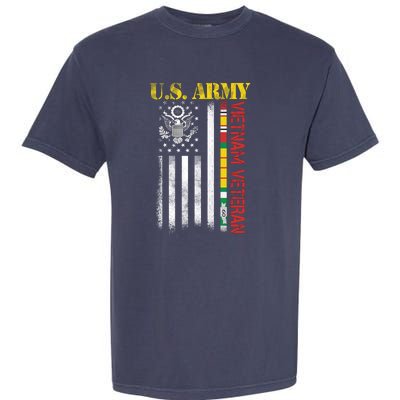 Proud Army Vietnam Veteran American Flag Garment-Dyed Heavyweight T-Shirt