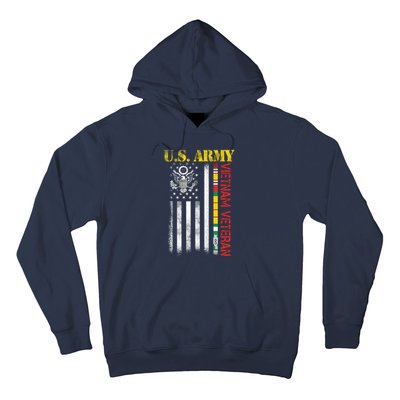 Proud Army Vietnam Veteran American Flag Hoodie