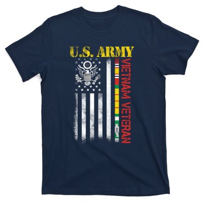 Proud Army Vietnam Veteran American Flag T-Shirt