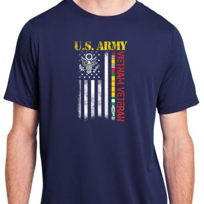 Proud Army Vietnam Veteran American Flag Adult ChromaSoft Performance T-Shirt