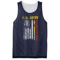 Proud Army Vietnam Veteran American Flag Mesh Reversible Basketball Jersey Tank