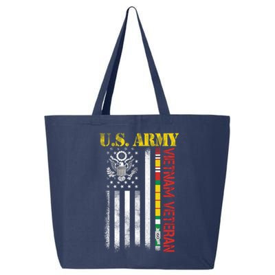 Proud Army Vietnam Veteran American Flag 25L Jumbo Tote