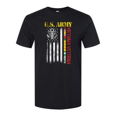 Proud Army Vietnam Veteran American Flag Softstyle CVC T-Shirt