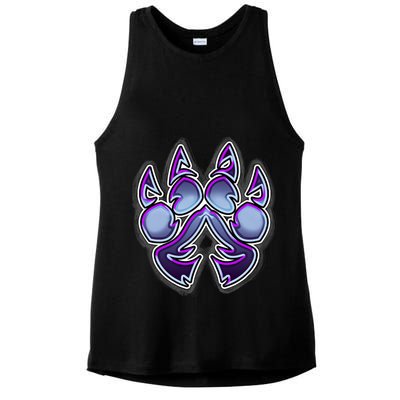 Paw Print Ladies PosiCharge Tri-Blend Wicking Tank