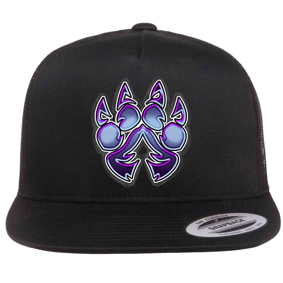 Paw Print Flat Bill Trucker Hat