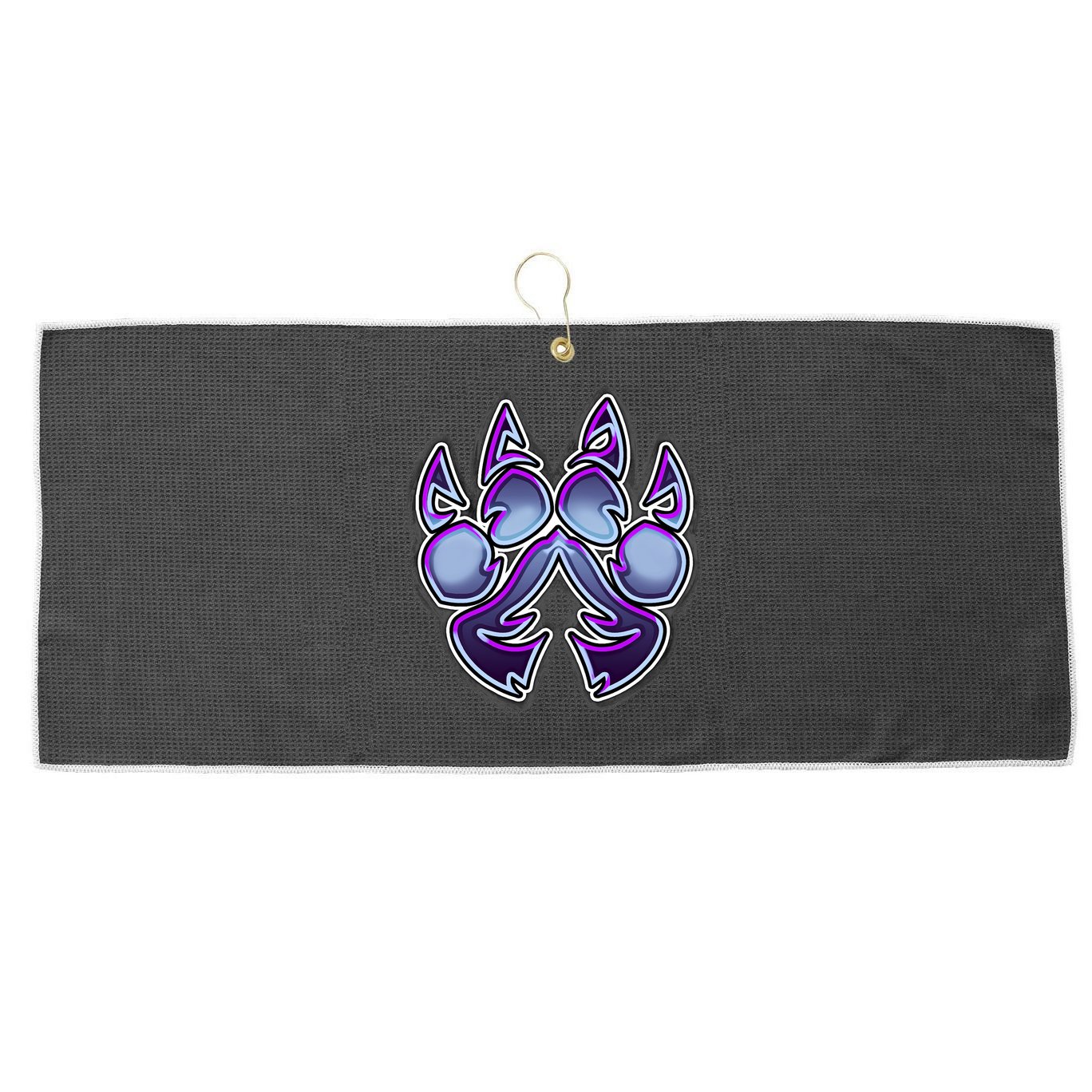 Paw Print Large Microfiber Waffle Golf Towel