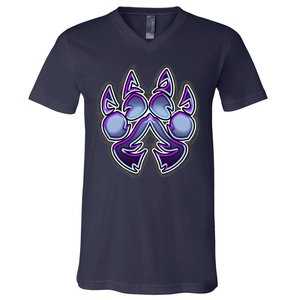 Paw Print V-Neck T-Shirt