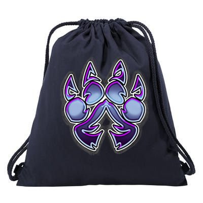 Paw Print Drawstring Bag