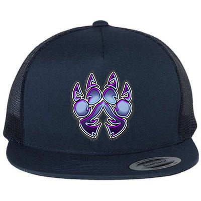 Paw Print Flat Bill Trucker Hat