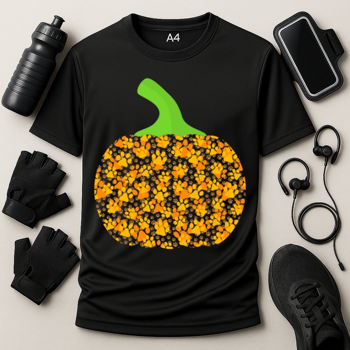 Paw Print Pumpkin Performance Shirt