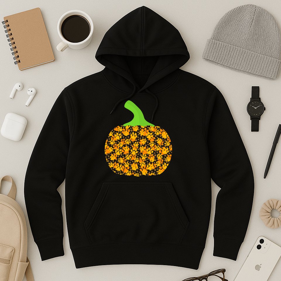 Paw Print Pumpkin Hoodie